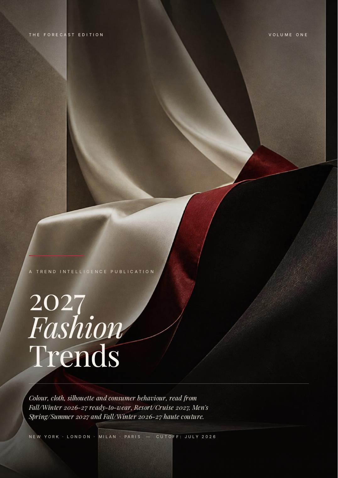 Cover of the 2027 Fashion Trends report by The Beauty Edit